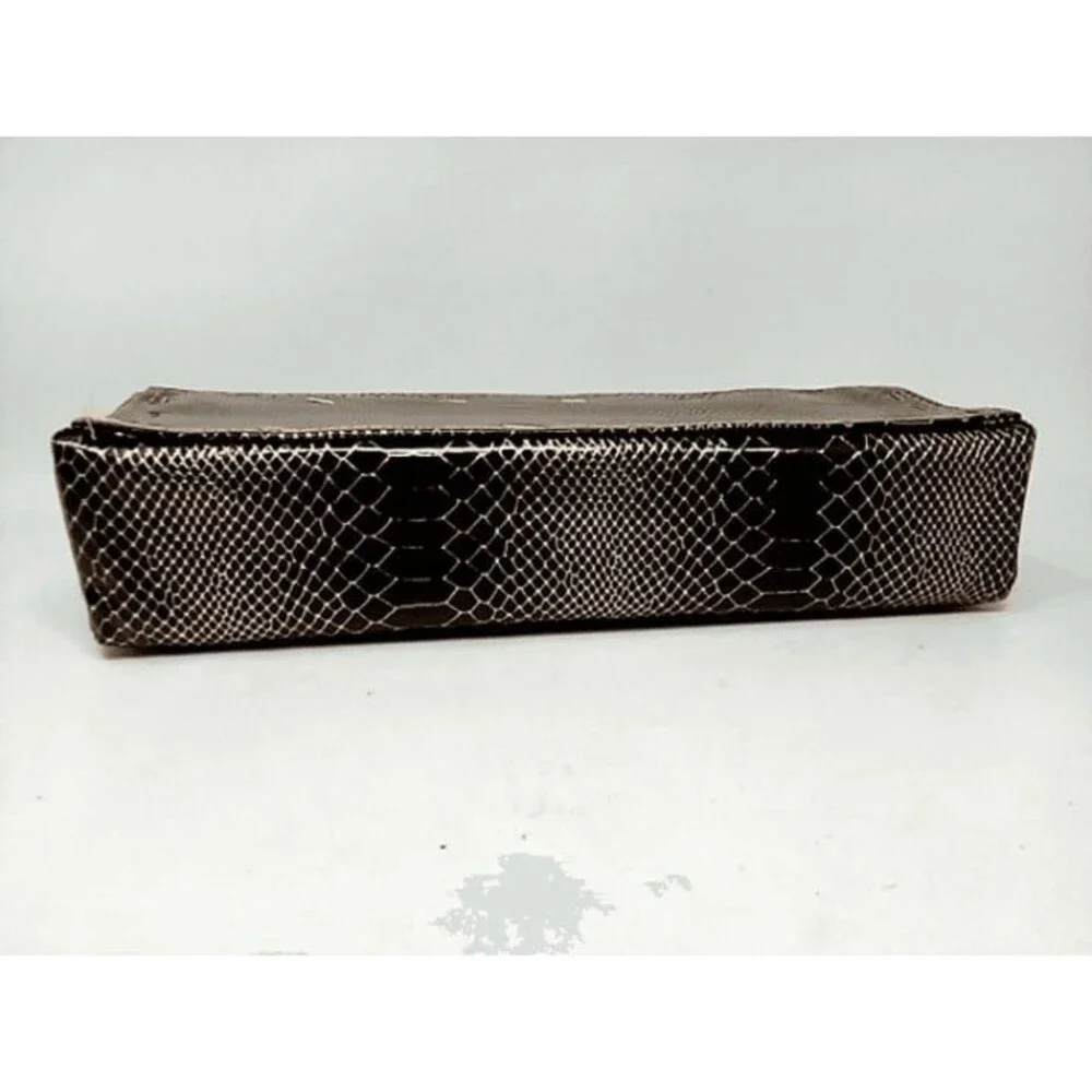Black Gold Snake Print Neck Pillow Headrest Cushion 11.5